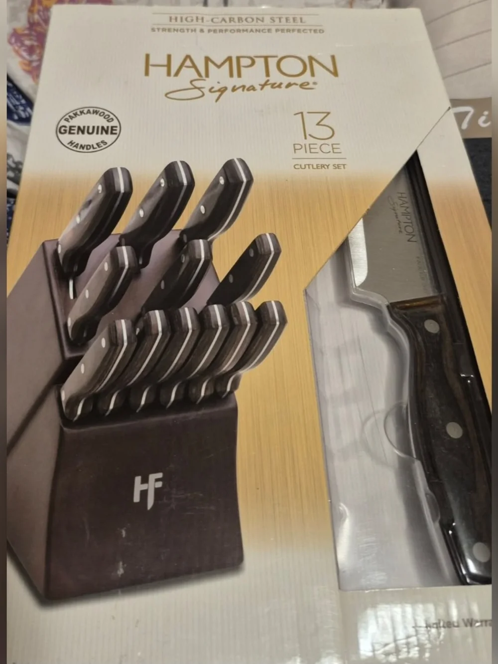 13-Piece Knife Set - Black Handles